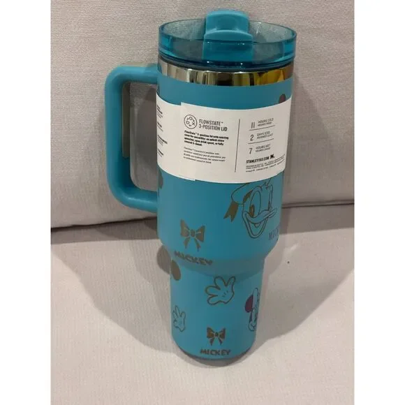 Stanley x Disney Mickey 40oz Quencher H2.0 FlowState Tumbler – Teal, NWT - Picture 2 of 2